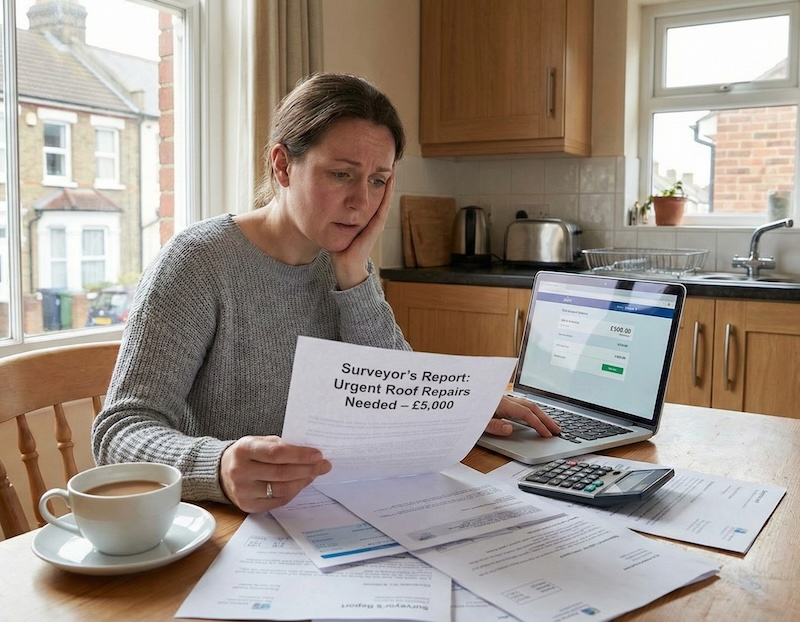 Couple looking at house